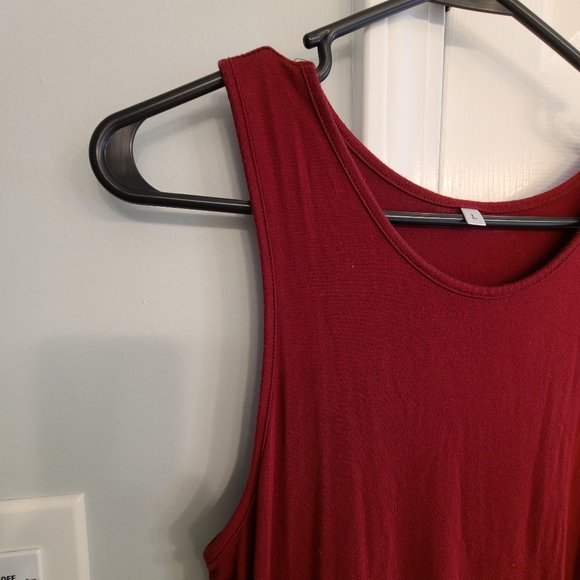 Unbranded Women's Large Burgundy Dress Casual - Picture 13 of 16
